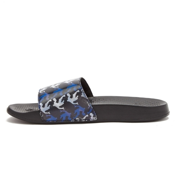 #286 New AND1 Mens 12 Crossover Lenticular Sport Slides Sandal Blue Purple Black - Picture 5 of 8